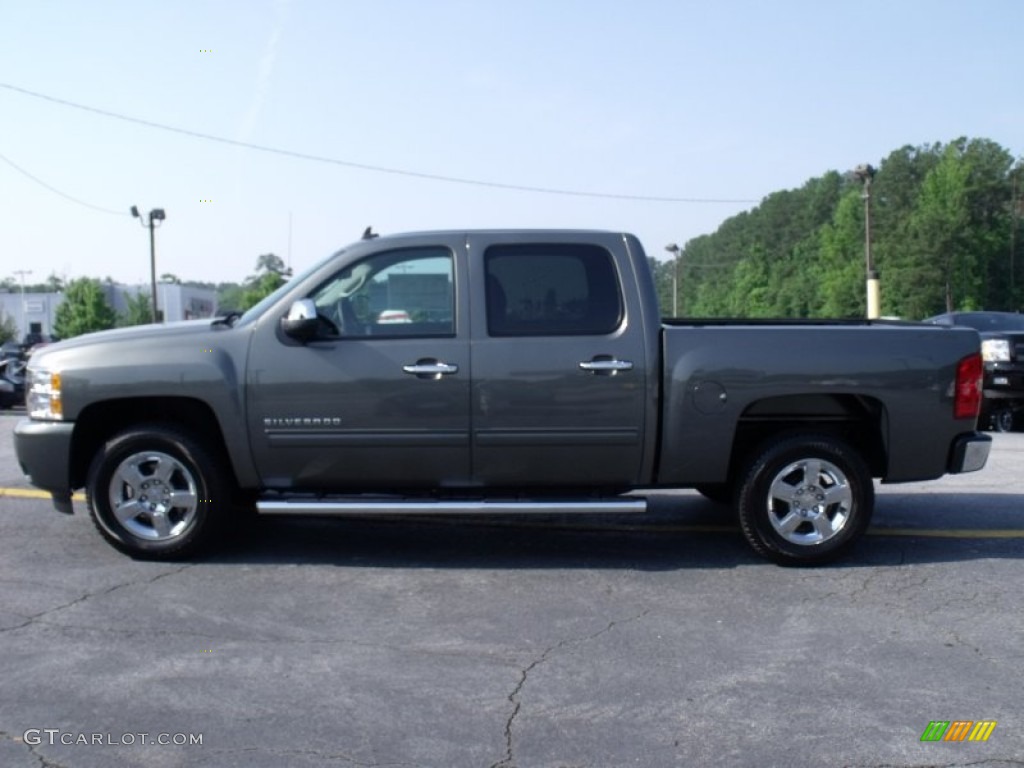 2011 Silverado 1500 LT Crew Cab - Steel Green Metallic / Ebony photo #4