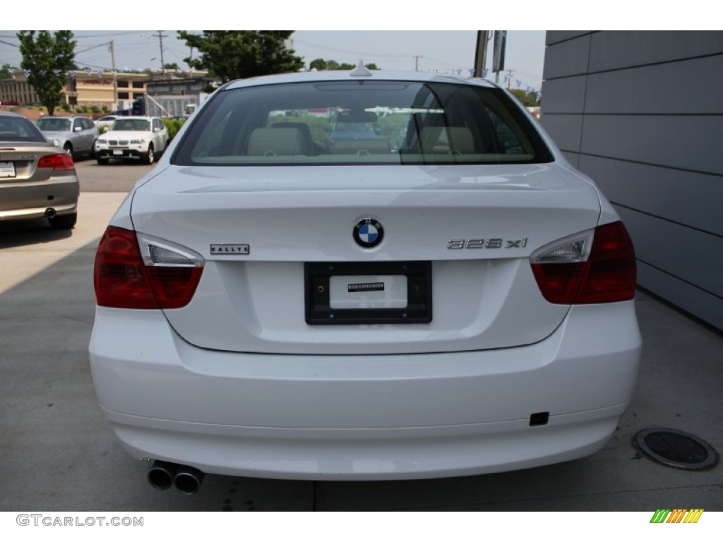 2008 3 Series 328xi Sedan - Alpine White / Beige photo #5