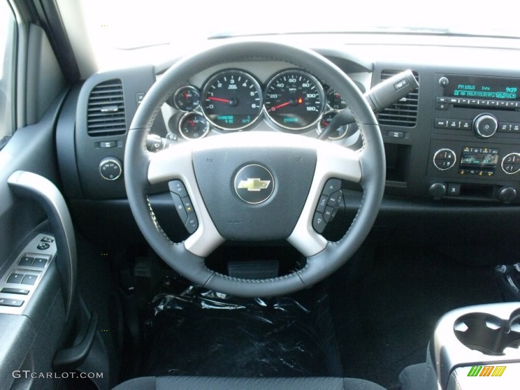 2011 Silverado 1500 LT Crew Cab - Steel Green Metallic / Ebony photo #15