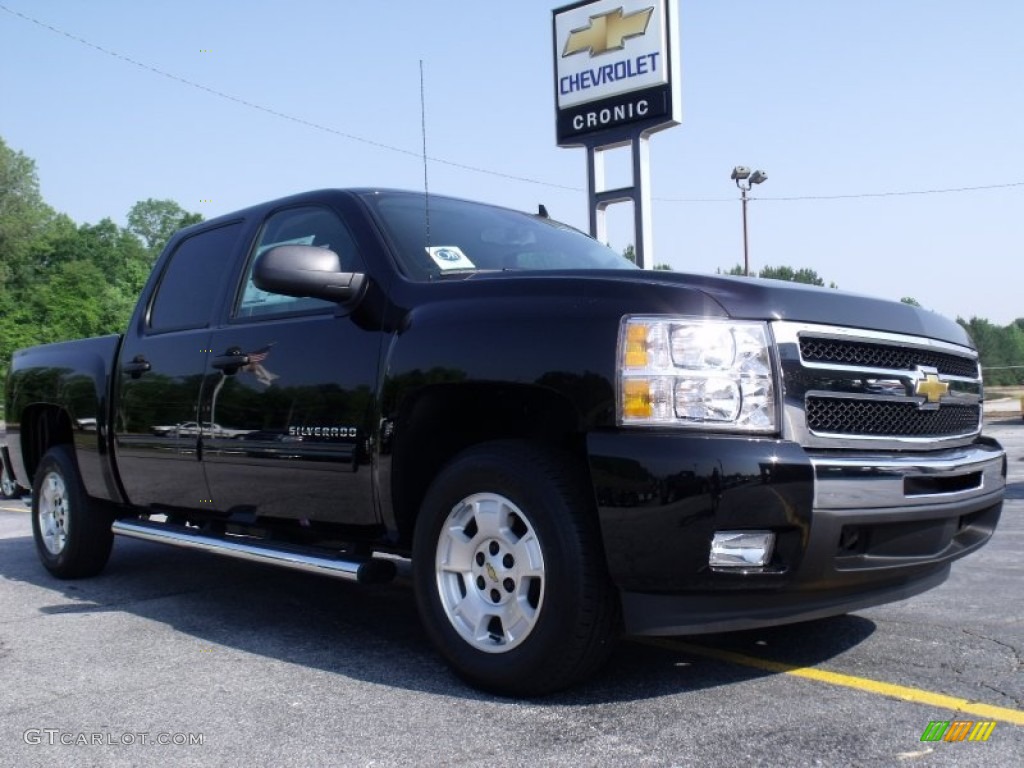 2011 Silverado 1500 LT Crew Cab - Black / Light Titanium/Ebony photo #1