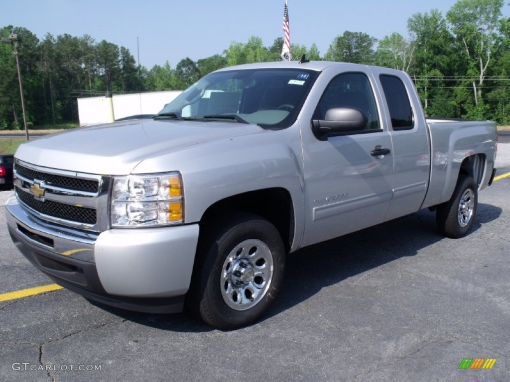 2011 Silverado 1500 LS Extended Cab - Sheer Silver Metallic / Dark Titanium photo #3