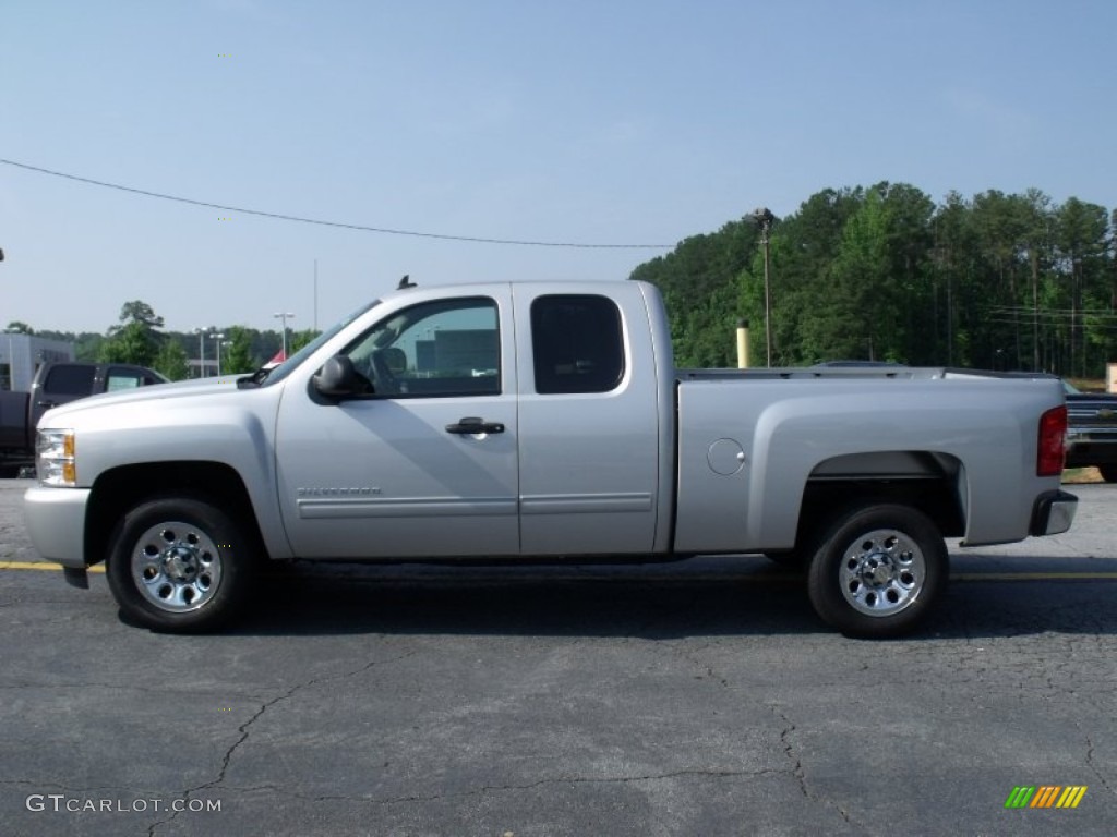 2011 Silverado 1500 LS Extended Cab - Sheer Silver Metallic / Dark Titanium photo #4