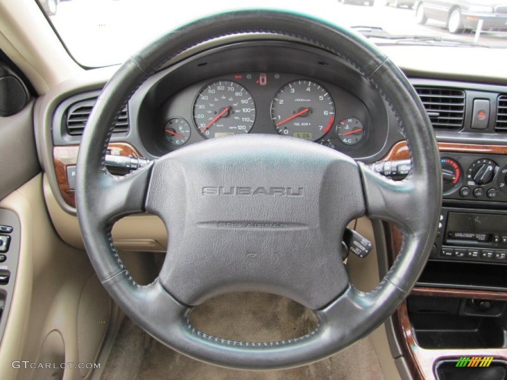 2000 Subaru Outback Limited Wagon Beige Steering Wheel Photo #50023177