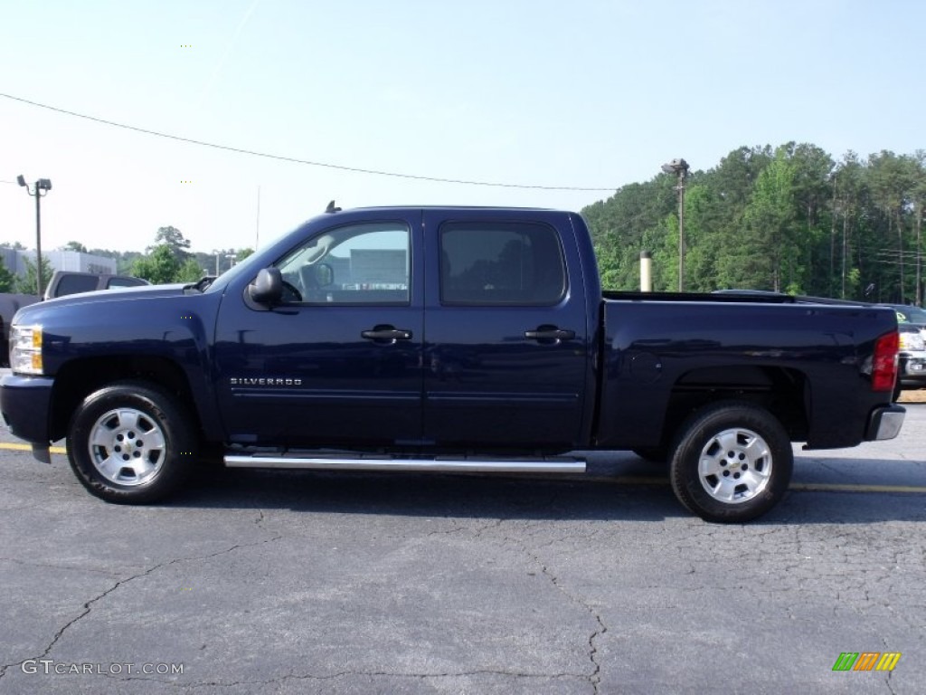 2011 Silverado 1500 LT Crew Cab - Imperial Blue Metallic / Light Titanium/Ebony photo #4