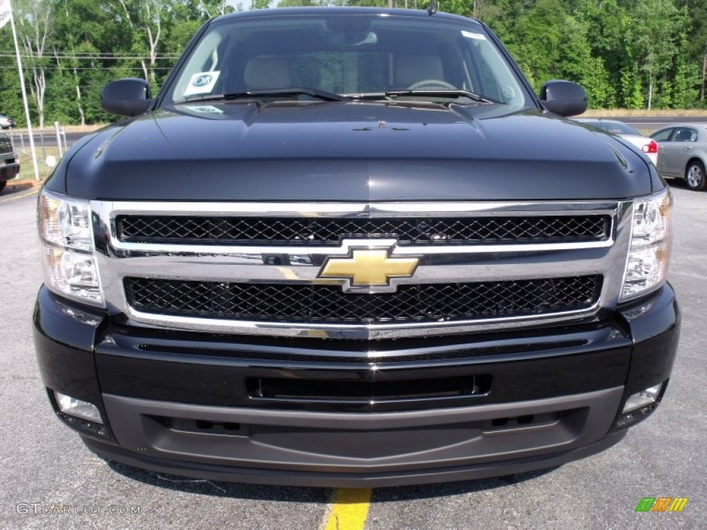 2011 Silverado 1500 LTZ Crew Cab - Black / Dark Cashmere/Light Cashmere photo #2