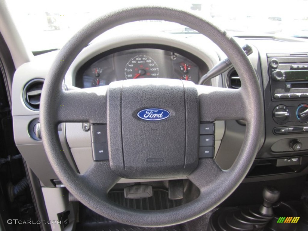 2004 Ford F150 STX Regular Cab 4x4 Medium Graphite Steering Wheel Photo #50024182