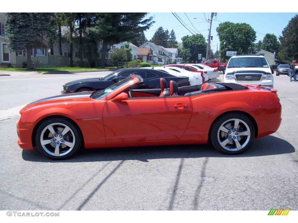 Inferno Orange Metallic 2011 Chevrolet Camaro SS/RS Convertible Exterior Photo #50024701