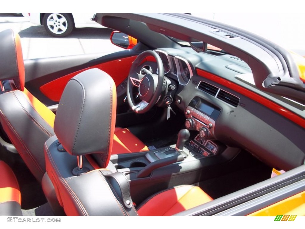 Inferno Orange/Black Interior 2011 Chevrolet Camaro SS/RS Convertible Photo #50024731