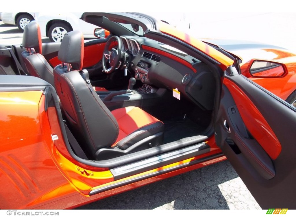 Inferno Orange/Black Interior 2011 Chevrolet Camaro SS/RS Convertible Photo #50024776