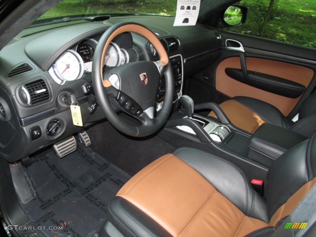 Black/Havanna Interior 2009 Porsche Cayenne Turbo S Photo #50026252