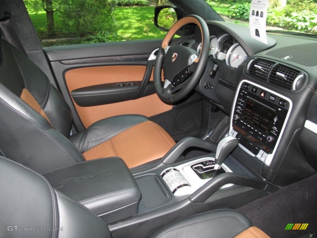 Black/Havanna Interior 2009 Porsche Cayenne Turbo S Photo #50026374