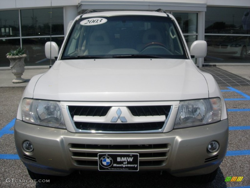 2003 Montero Limited 4x4 - Glacier White Pearl / Tan photo #11