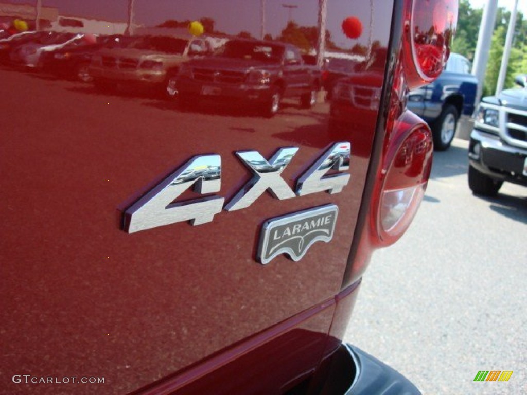 2008 Ram 1500 Laramie Quad Cab 4x4 - Inferno Red Crystal Pearl / Medium Slate Gray photo #30