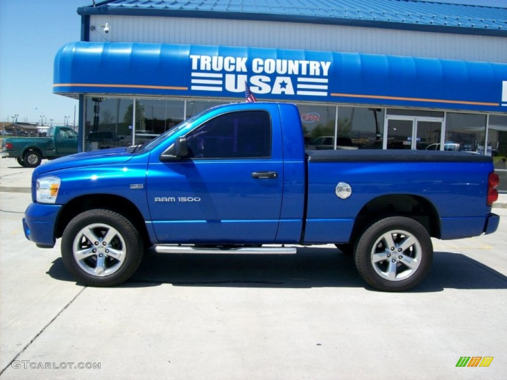 2007 Ram 1500 Sport Regular Cab 4x4 - Electric Blue Pearl / Medium Slate Gray photo #2