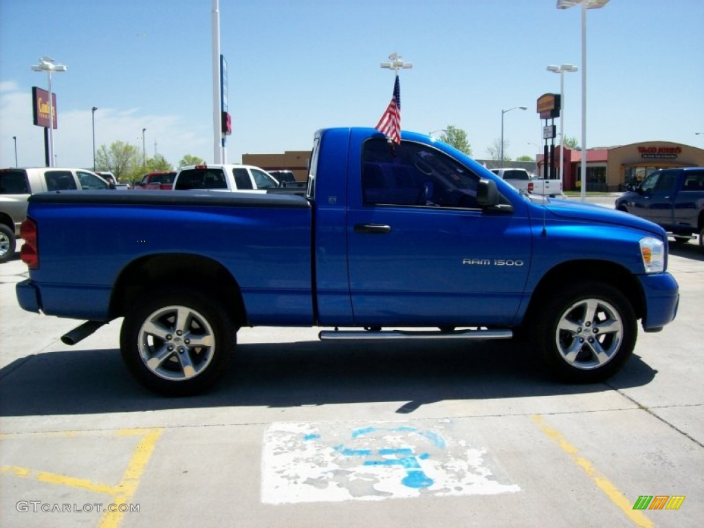 2007 Ram 1500 Sport Regular Cab 4x4 - Electric Blue Pearl / Medium Slate Gray photo #5