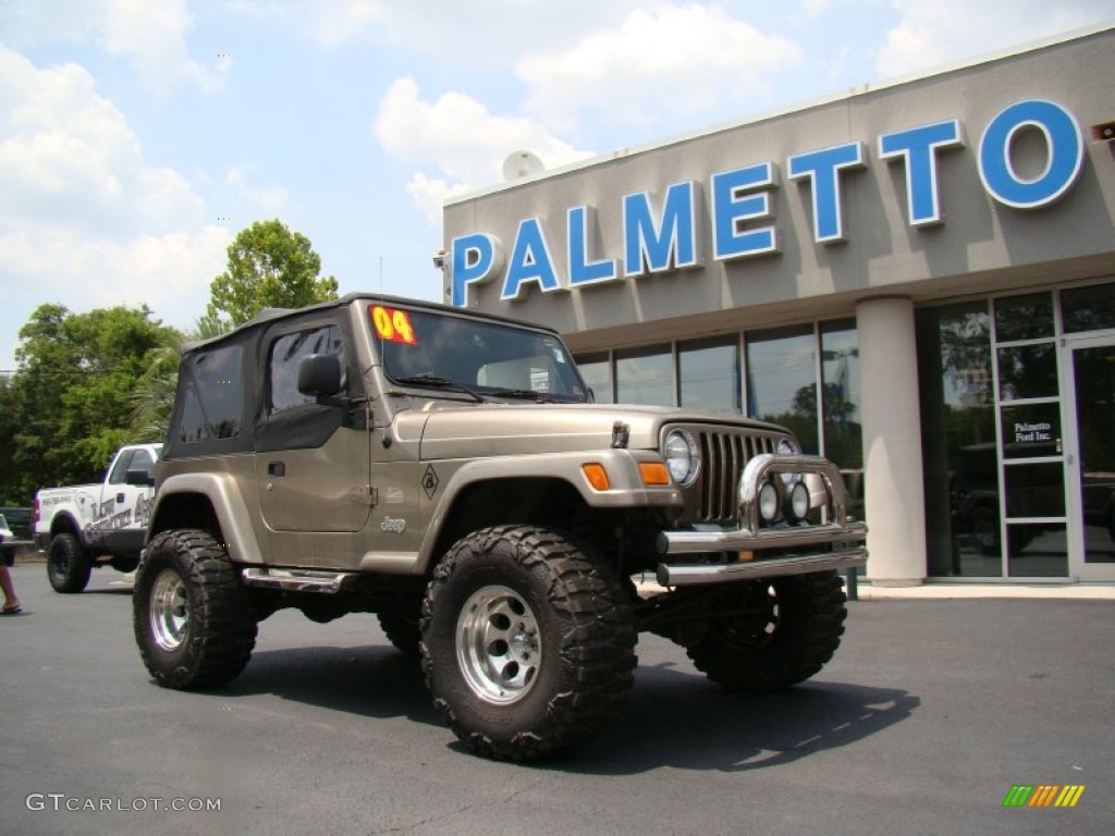 2004 Wrangler Sahara 4x4 - Light Khaki Metallic / Khaki photo #2