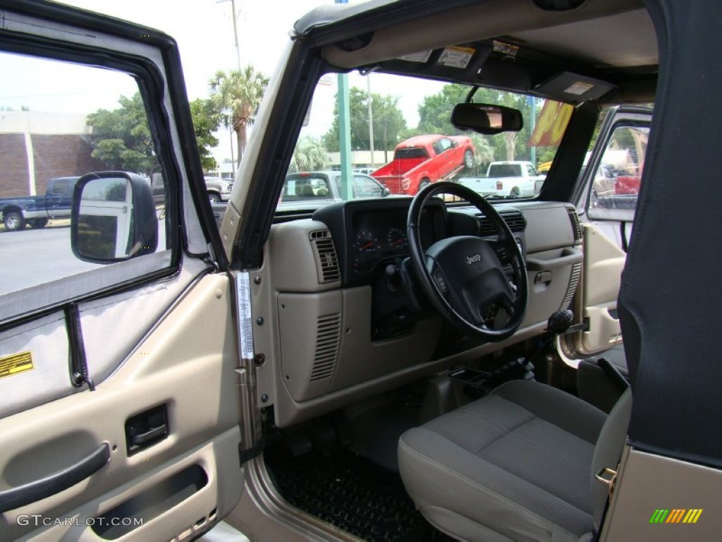 2004 Wrangler Sahara 4x4 - Light Khaki Metallic / Khaki photo #10