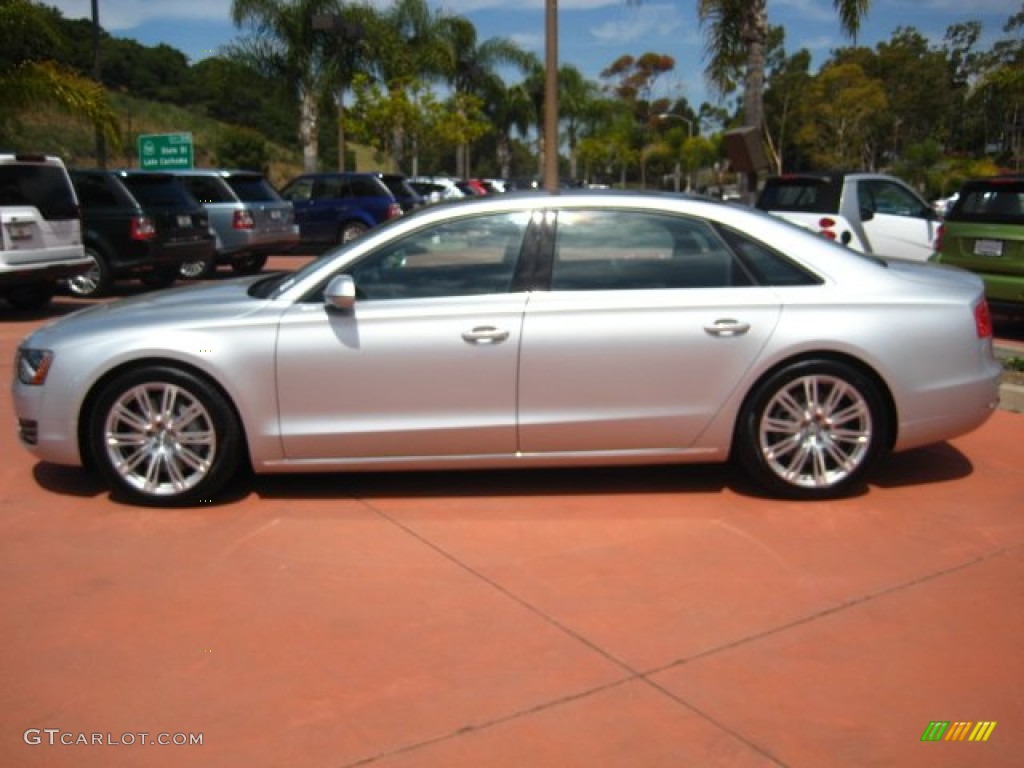 Ice Silver Metallic 2011 Audi A8 L 4.2 FSI quattro Exterior Photo #50029126