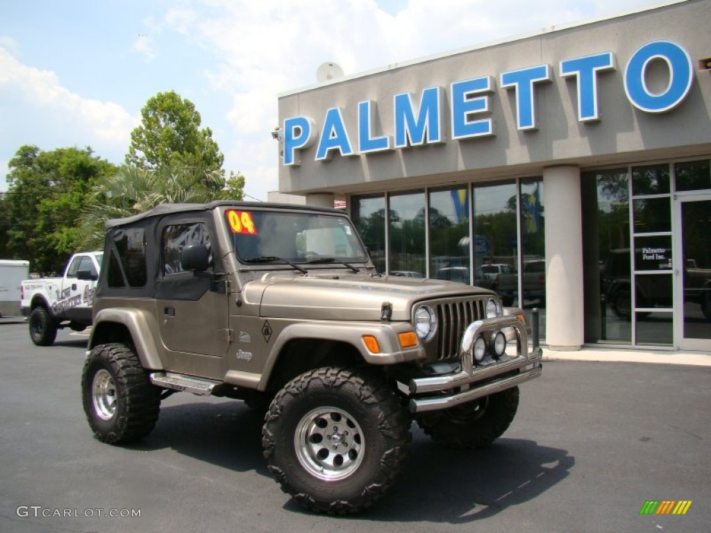 2004 Wrangler Sahara 4x4 - Light Khaki Metallic / Khaki photo #27