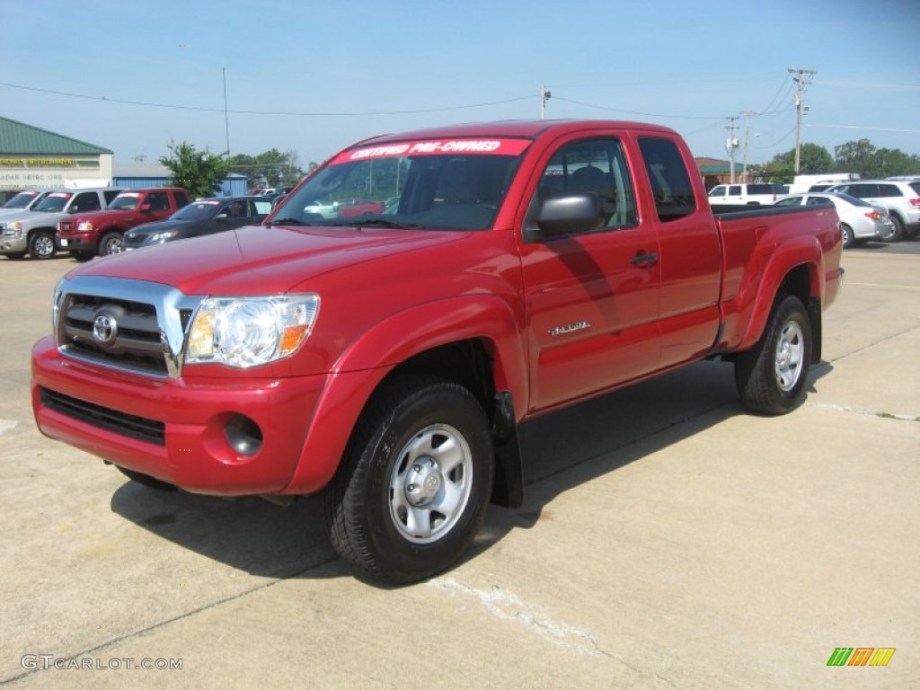 2009 Tacoma SR5 Access Cab 4x4 - Barcelona Red Metallic / Graphite Gray photo #3