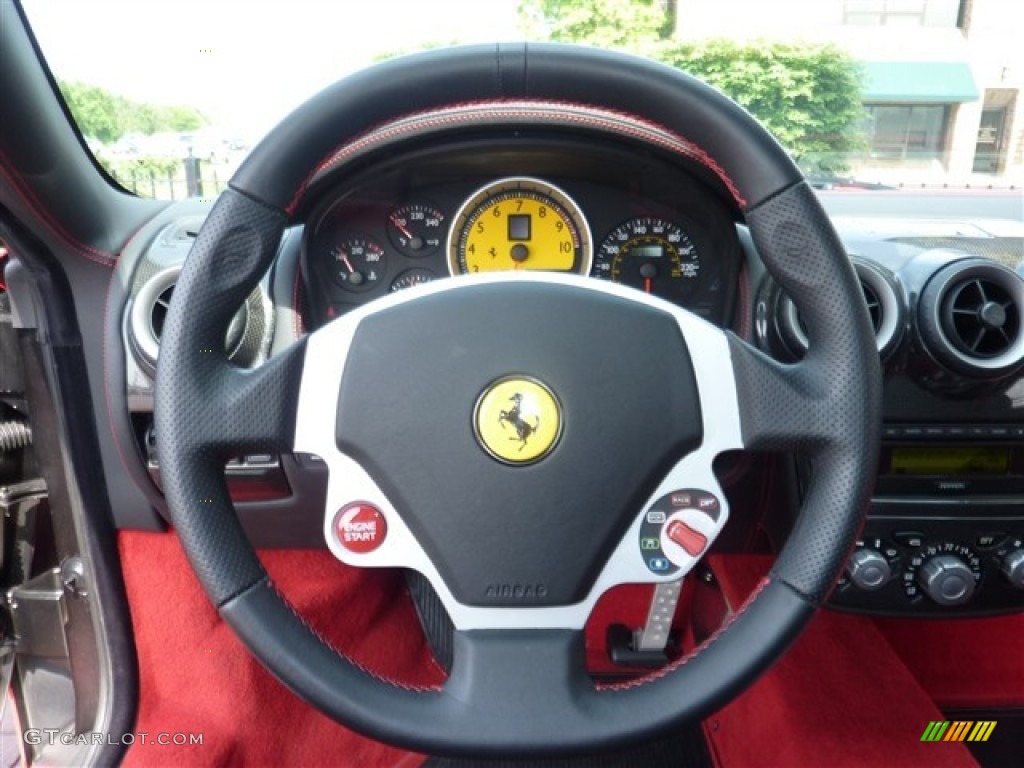2008 Ferrari F430 Spider Black Steering Wheel Photo #50038224