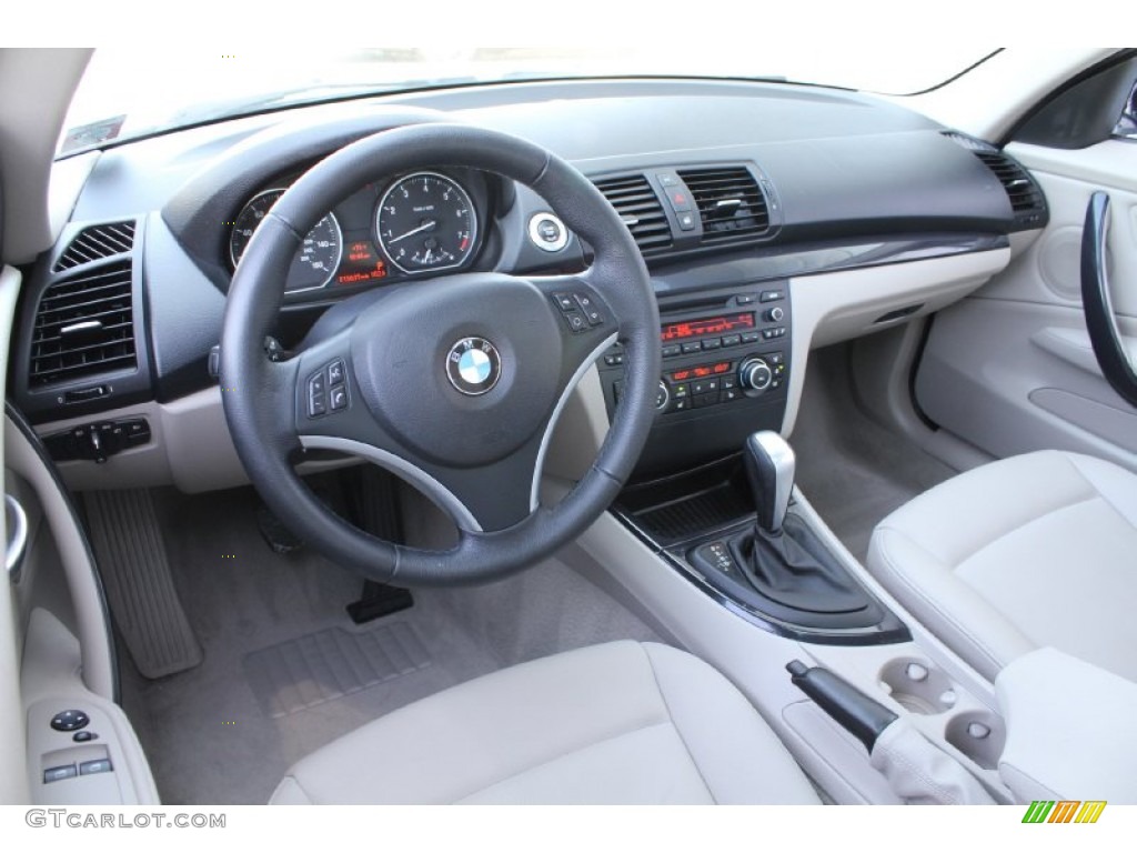 Taupe Interior 2010 BMW 1 Series 128i Coupe Photo #50038434