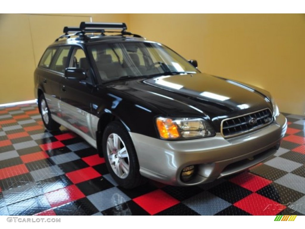 2004 Outback H6 3.0 Wagon - Black Granite Pearl / Beige photo #1