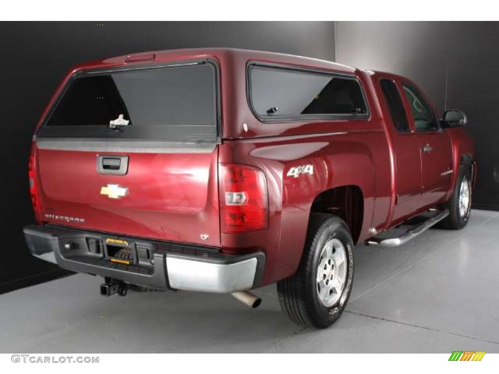 2008 Silverado 1500 LT Extended Cab 4x4 - Deep Ruby Metallic / Ebony photo #2