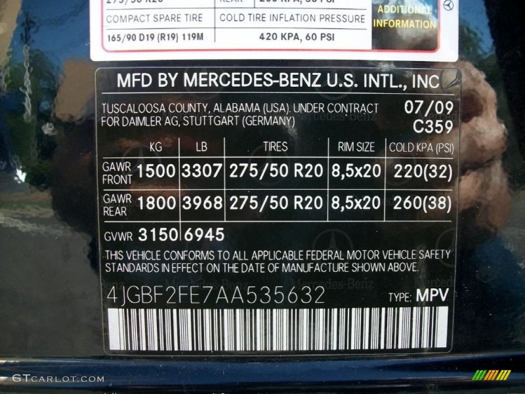 2010 GL Color Code 359 for Capri Blue Metallic Photo #50041513