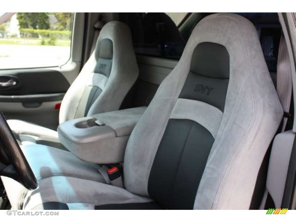 Black/Silver Interior 2003 Ford F150 SVT Lightning Photo #50041581