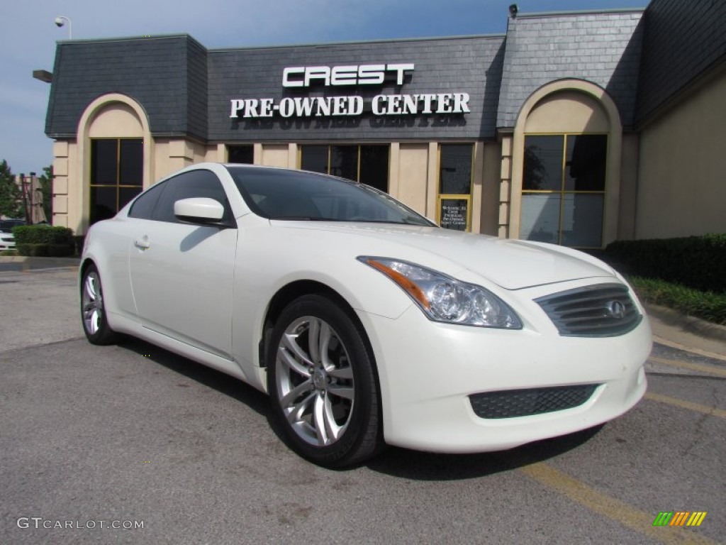 2008 G 37 Journey Coupe - Ivory Pearl White / Wheat photo #1
