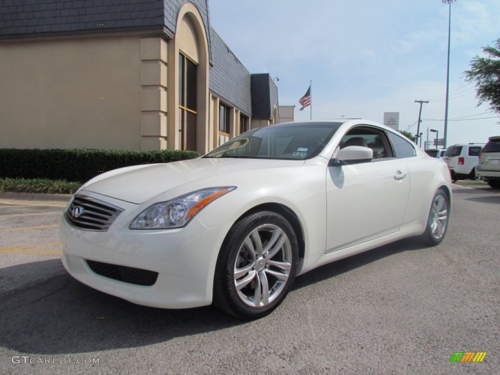 2008 G 37 Journey Coupe - Ivory Pearl White / Wheat photo #3