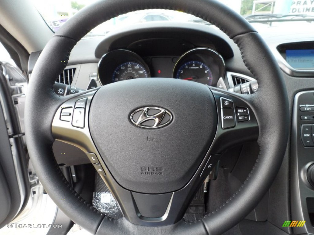2011 Hyundai Genesis Coupe 2.0T Black Cloth Steering Wheel Photo #50044158