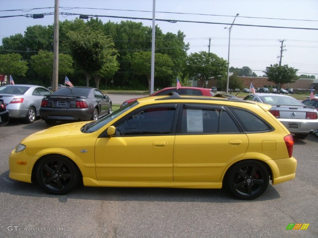 Vivid Yellow 2003 Mazda Protege 5 Wagon Exterior Photo #50045961