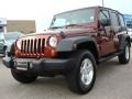 2007 Red Rock Crystal Pearl Jeep Wrangler Unlimited X 4x4  photo #1