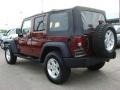 2007 Red Rock Crystal Pearl Jeep Wrangler Unlimited X 4x4  photo #4