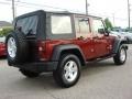 2007 Red Rock Crystal Pearl Jeep Wrangler Unlimited X 4x4  photo #6