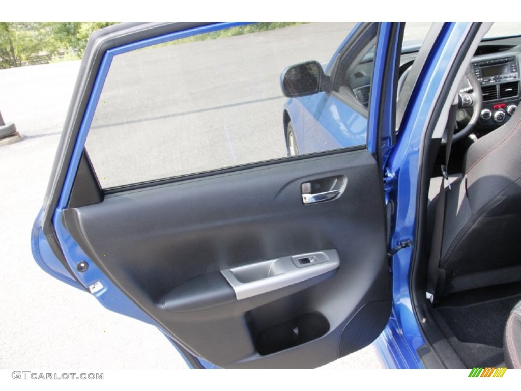 2009 Subaru Impreza WRX Wagon Carbon Black Door Panel Photo #50047308