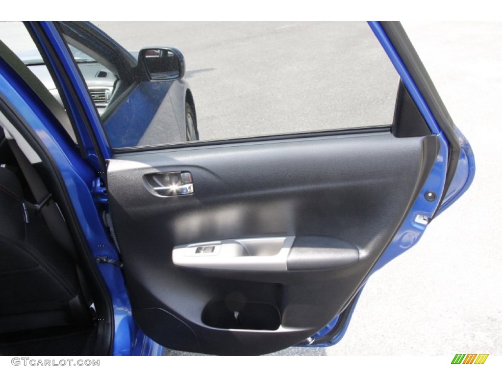 2009 Subaru Impreza WRX Wagon Carbon Black Door Panel Photo #50047389