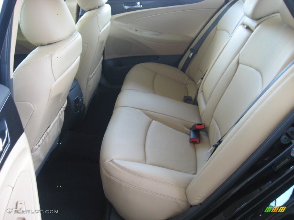 2011 Sonata Limited 2.0T - Midnight Black / Camel photo #16