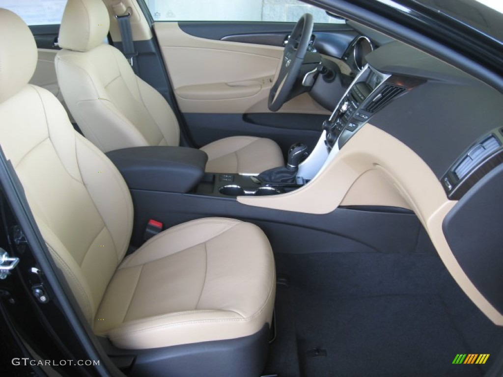 2011 Sonata Limited 2.0T - Midnight Black / Camel photo #19