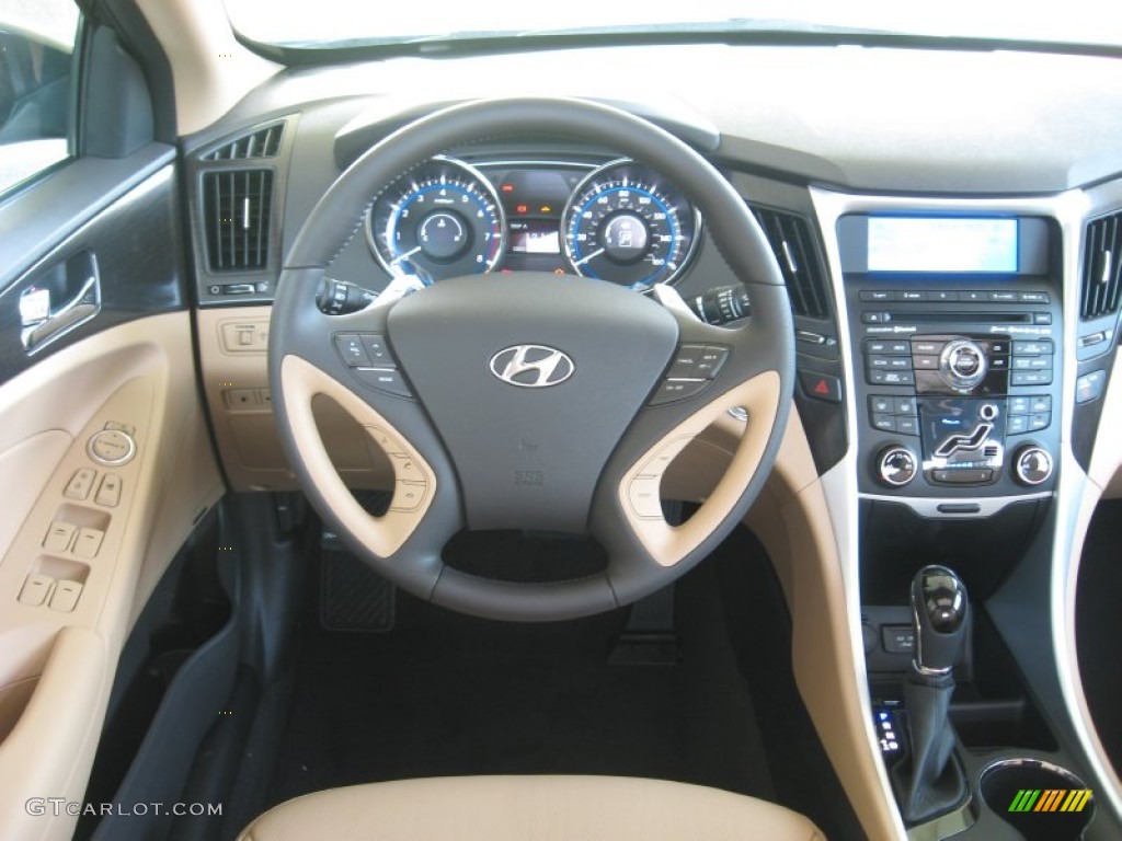 2011 Sonata Limited 2.0T - Midnight Black / Camel photo #22