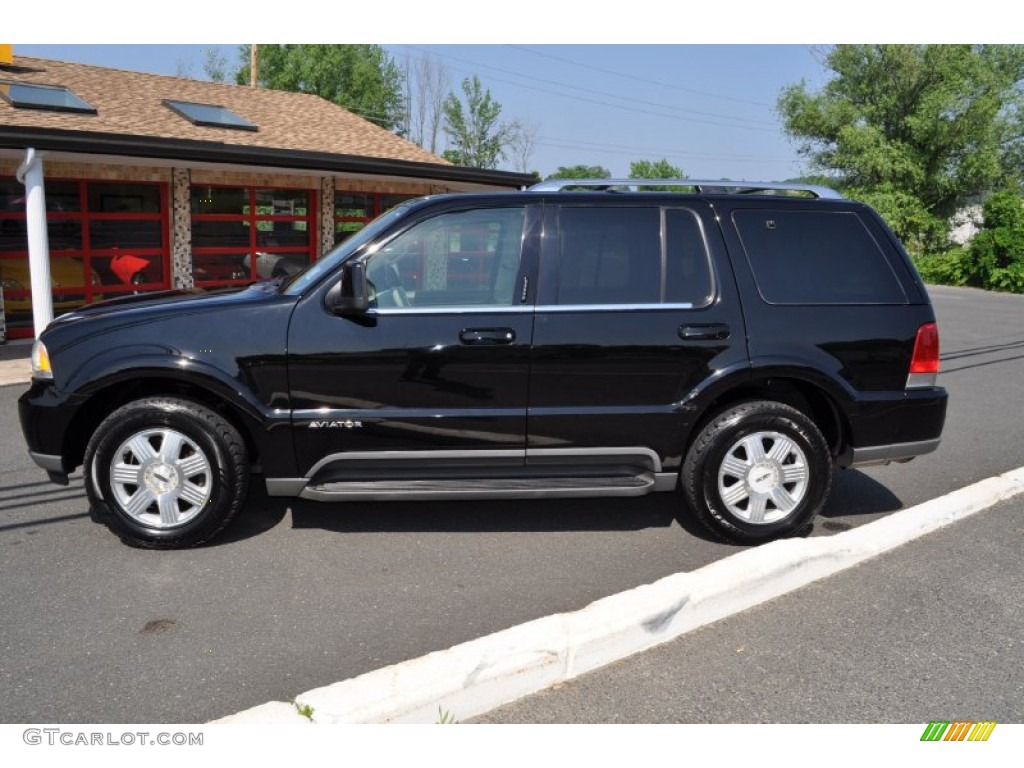 2003 Aviator Luxury AWD - Black Clearcoat / Medium Ash photo #32