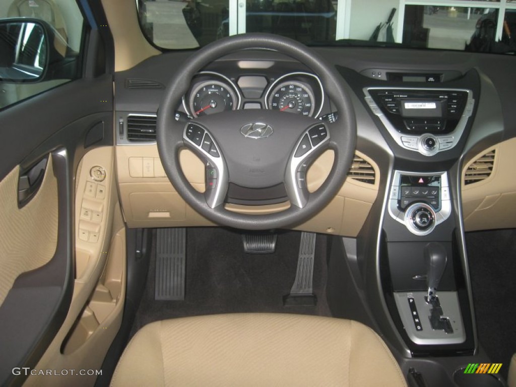 2011 Hyundai Elantra GLS Beige Dashboard Photo #50049078