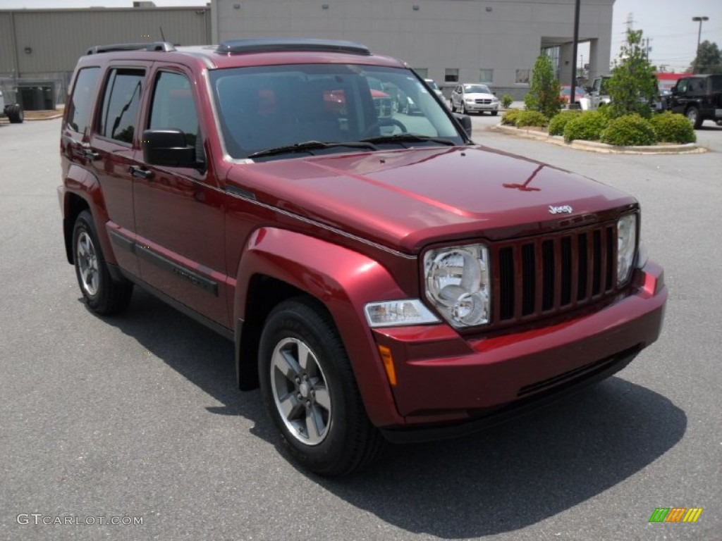 2008 Liberty Sport 4x4 - Red Rock Crystal Pearl / Pastel Slate Gray photo #5