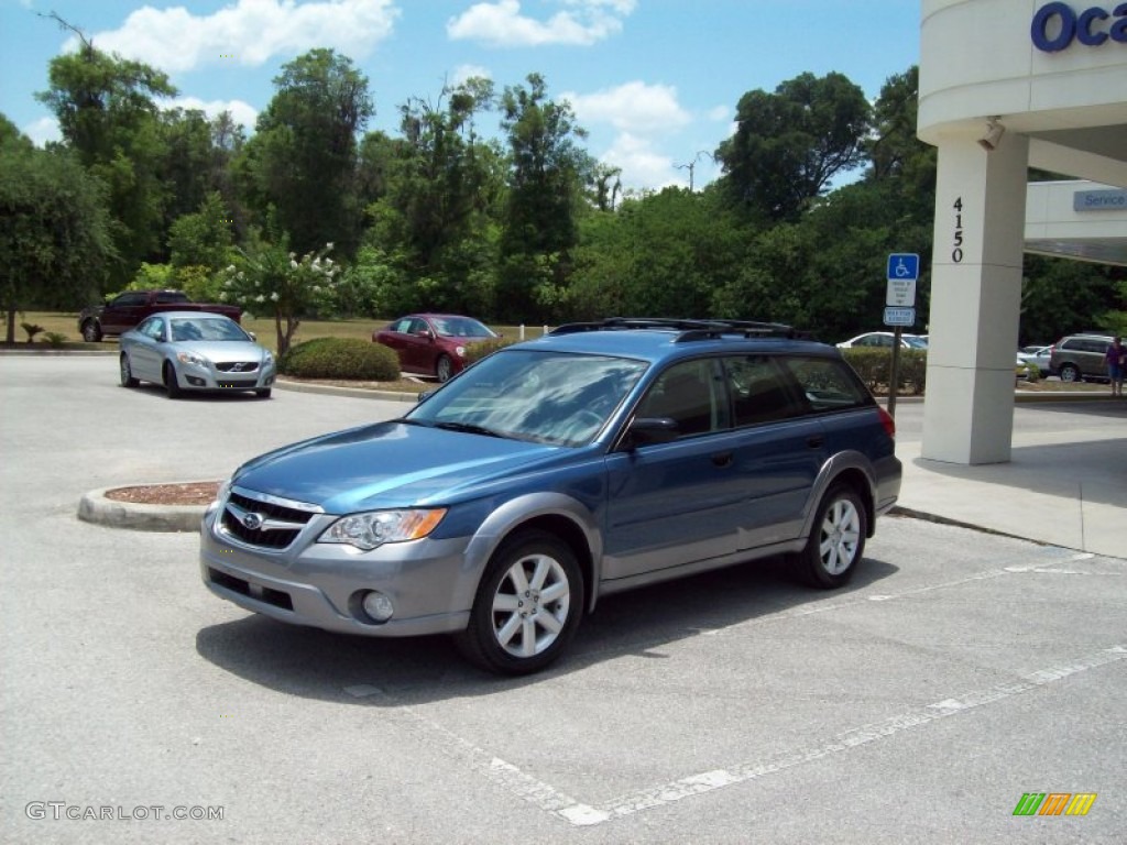 2009 Outback 2.5i Special Edition Wagon - Newport Blue Pearl / Off Black photo #3