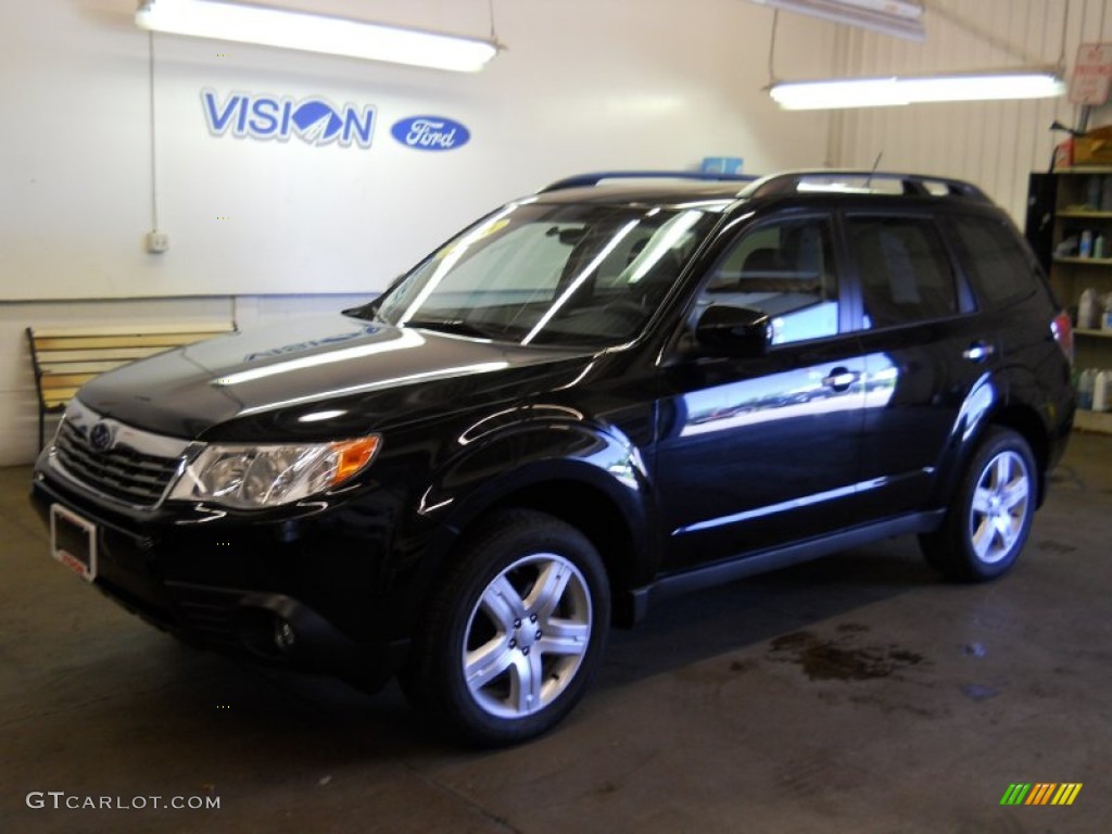 2010 Forester 2.5 X Limited - Obsidian Black Pearl / Black photo #1