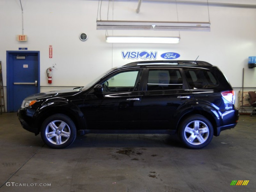 2010 Forester 2.5 X Limited - Obsidian Black Pearl / Black photo #14