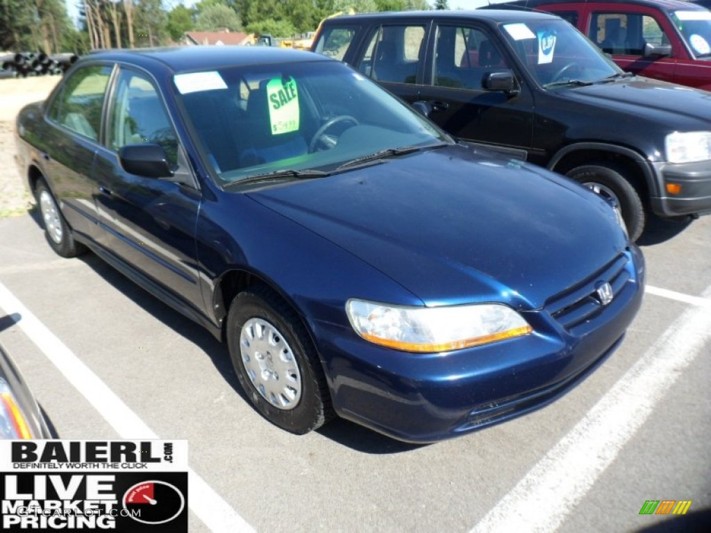 2002 Accord VP Sedan - Eternal Blue Pearl / Quartz Gray photo #1