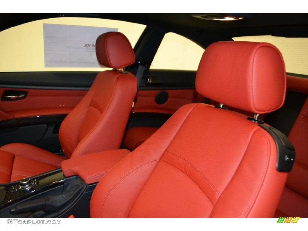 Coral Red/Black Dakota Leather Interior 2011 BMW 3 Series 328i Coupe Photo #50054716